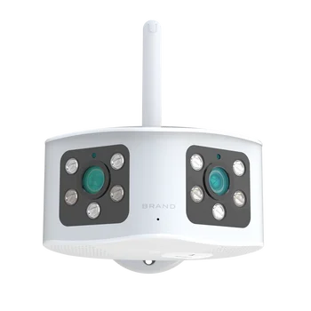 6-мегапиксельная двухобъективная 155-градусная Широкоугольная Беспроводная WIFI IP-камера Полноцветного Ночного видения Домашней Безопасности CCTV Monitor