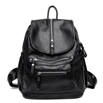 Кожаный Рюкзак, Женская Высококачественная сумка на плечо, Школьные рюкзаки для девочек-подростков, Женский рюкзак с кисточками, Mujer Sac A Dos