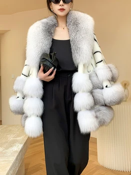 Fangtai 2023, Новая зимняя теплая роскошная шуба из натурального меха Норки, Женская бесплатная доставка, Специальная акция, модная меховая куртка