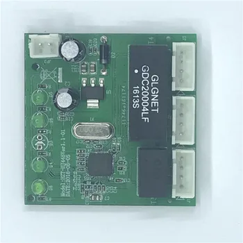 Модуль переключателя OME 3 Порта PCBA 4-контактный разъем UTP PCBA Модуль со светодиодным дисплеем Позиционирование винтового отверстия Мини-ПК Данные OEM Завод