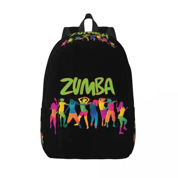 Холщовый рюкзак для занятий физкультурой и танцами Zumba для мальчиков и Девочек, школьные сумки для колледжа, Женская Мужская сумка для книг, подходит для 15-дюймового ноутбука