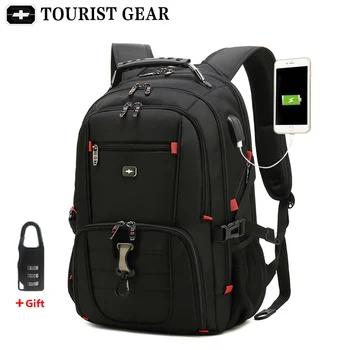 мужские швейцарские рюкзаки, дорожная сумка, деловой противоугонный рюкзак, мужской mochila, USB-зарядка, 15,6, 17-дюймовый рюкзак для ноутбука, водонепроницаемый