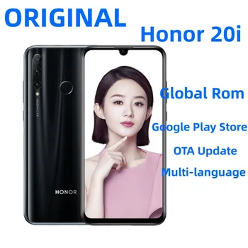 Новый Официальный Глобальный Rom Honor 20i Мобильные Телефоны 6,21 дюймов 3400 мАч Hisilicon Kirin 710 24-мегапиксельная камера Смартфон Google Play