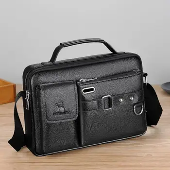 Мужская деловая сумка, износостойкая сумка через плечо, многоразовая противоугонная полезная многоцелевая деловая сумка с удобной ручкой