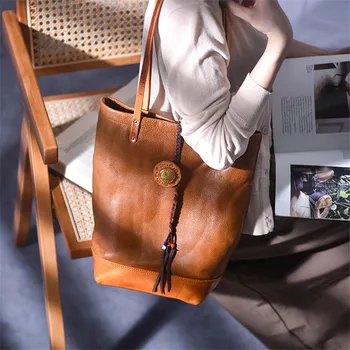 Модная дизайнерская женская сумка-тоут из натуральной кожи большой емкости, повседневный органайзер, роскошная сумка для покупок из натуральной воловьей кожи через плечо
