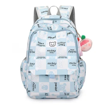 Школьные сумки для девочек, школьный рюкзак для подростков, нейлоновый рюкзак для книг с мультяшным принтом