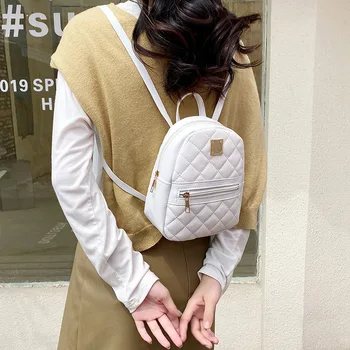Новый Мини-модный Маленький рюкзак на плечо из искусственной кожи, Многофункциональный женский чехол для телефона, Женский школьный рюкзак для женщин Изображение 2