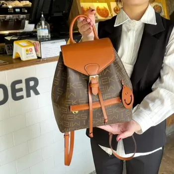 Легкая роскошная женская сумка 2022, новинка зимы, рюкзак с принтом senior sense, дорожная сумка для матери, модная универсальная противоугонная сумка W849