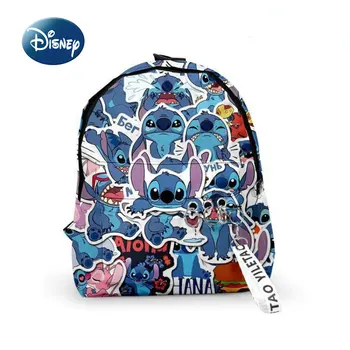 Disney Stitch Новый детский рюкзак Люксовый бренд Рюкзак для мальчиков и девочек Мультяшный модный женский мини-рюкзак в 3D-стиле