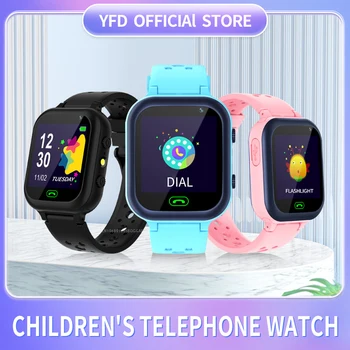 Детские смарт-часы Sim-карта Телефон голосового вызова Smartwatch для детей SOS Фото Водонепроницаемая камера LBS Местоположение Подарок для мальчиков и девочек Изображение 2