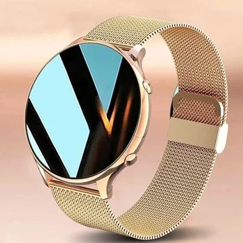 2022, Новые модные женские смарт-часы, Полноэкранный сенсорный Водонепроницаемый браслет, пульсометр, женские часы для Android IOS