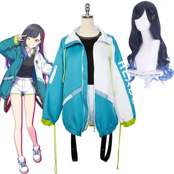 Project Sekai Красочные сценические костюмы для косплея Shiraishi An, куртка для косплея Bad Squad, Рубашка, Шорты, Комплект Женской мужской одежды в стиле аниме