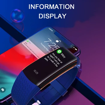 C8 Умный Браслет Мониторинг здоровья Bluetooth Link Мужские И Женские Водонепроницаемые Спортивные Фитнес-Шагомер Смарт-Часы Для IOS Android Изображение 2