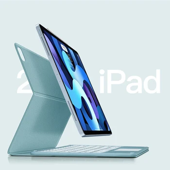 2021 Чехол с двойной магнитной клавиатурой для iPad Air 4 Pro 11 2020 Клавиатура с сенсорной панелью и мышь для iPad Pro 11 Дюймов 10,9 Smart Case Изображение 2