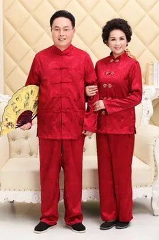 Мужской и женский костюм эпохи Тан, Шелковый костюм, рубашка с длинными рукавами, Традиционный китайский новогодний комплект одежды Hanfu для родителей Изображение 2