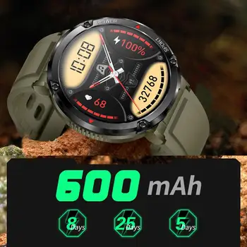 Смарт-часы для мужчин, 1,6-дюймовый сенсорный браслет, фитнес-трекер, спортивные часы, Bluetooth-вызов, смарт-часы с большой батареей 600 мАч Изображение 2