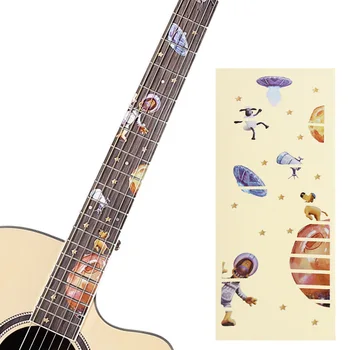 Наклейки на гриф, наклейка для гитары, красивая привлекательная для акустической электрогитары, быстро снимается, ультратонкий дизайн Изображение 2