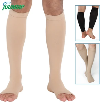 Компрессионные носки для икр с открытым носком, Успокаивающая Удобная Градиентная поддержка, Предотвращающая отек, боль, отек, ТГВ у мужчин и женщин