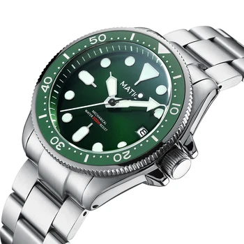 MATIC WATCH DIVER X 42 мм Механические наручные часы SII NH35A [Зеленый циферблат] Изображение 2