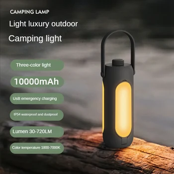Портативный Складной фонарь для кемпинга Светодиодный фонарик для кемпинга с мобильным питанием USB Перезаряжаемые аварийные фонари для палатки Изображение 2