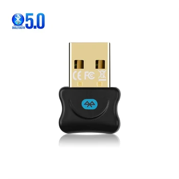 Бесплатный USB Bluetooth адаптер Bluetooth 5.0 Музыкальный аудиоприемник передатчик для ПК Ноутбук мышь клавиатура USB передатчик